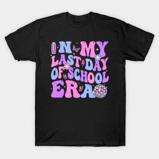 In My Last Day Of School Era Groovy Teacher Student Kids T-Shirt